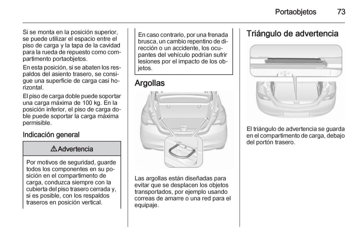 Opel Corsa E manual del propietario / page 75