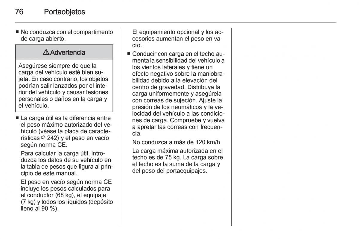 Opel Corsa E manual del propietario / page 78