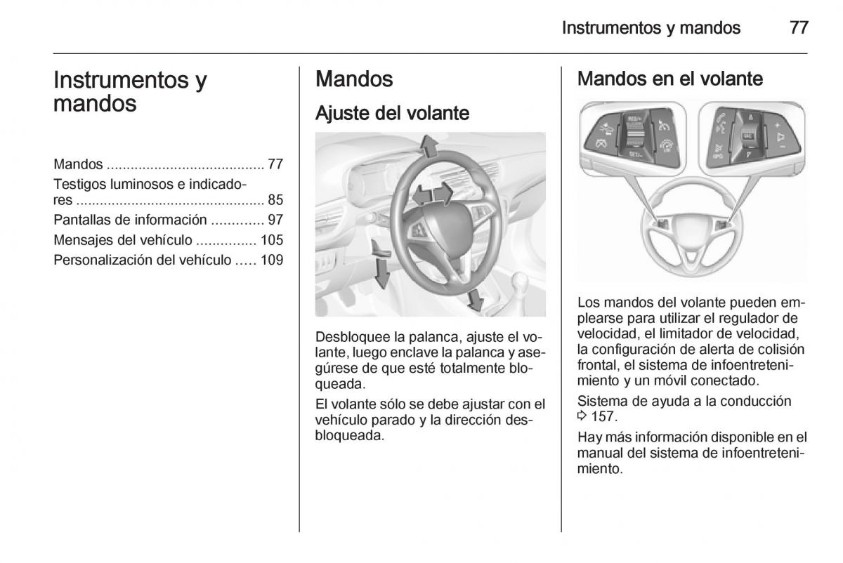 Opel Corsa E manual del propietario / page 79