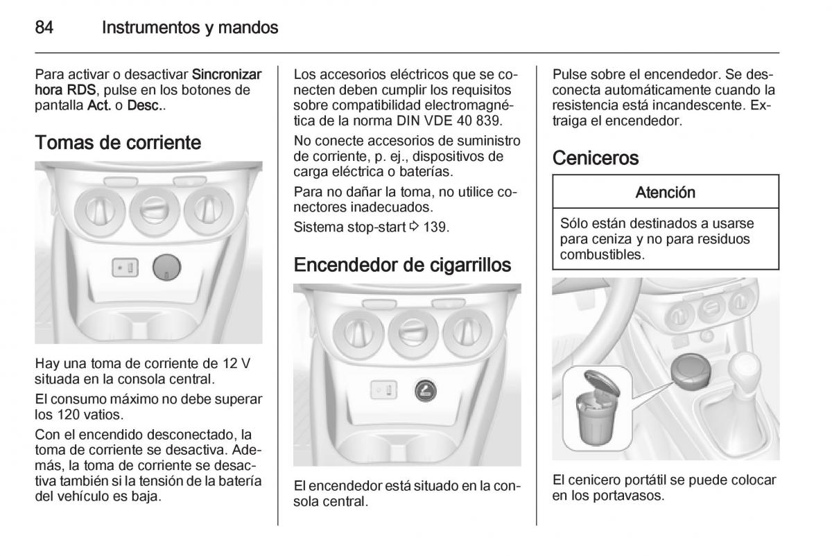 Opel Corsa E manual del propietario / page 86