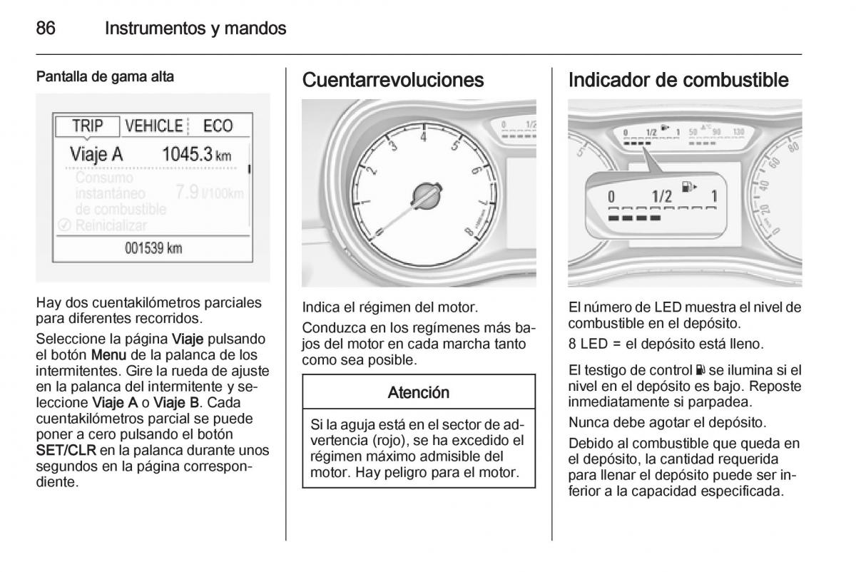 Opel Corsa E manual del propietario / page 88