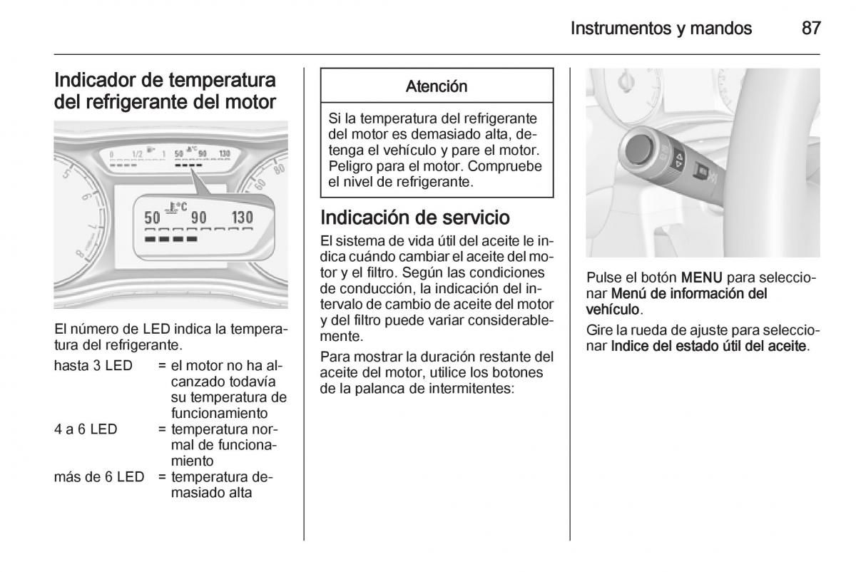 Opel Corsa E manual del propietario / page 89