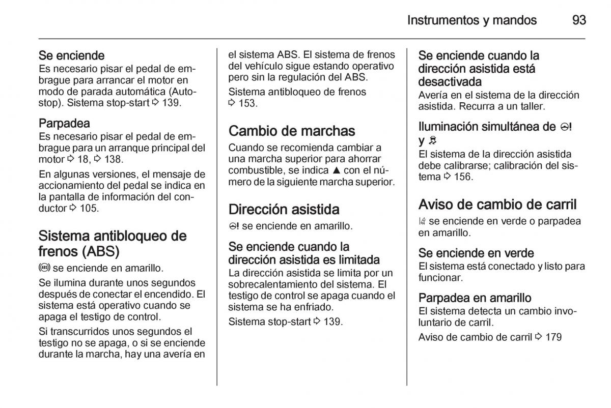 Opel Corsa E manual del propietario / page 95