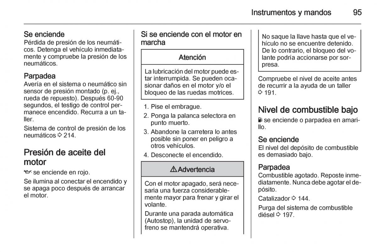 Opel Corsa E manual del propietario / page 97