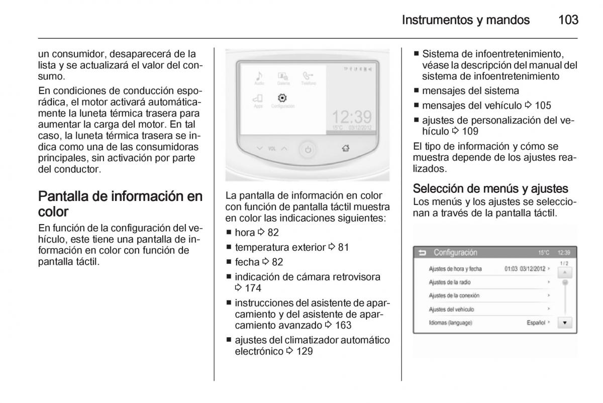 Opel Corsa E manual del propietario / page 105