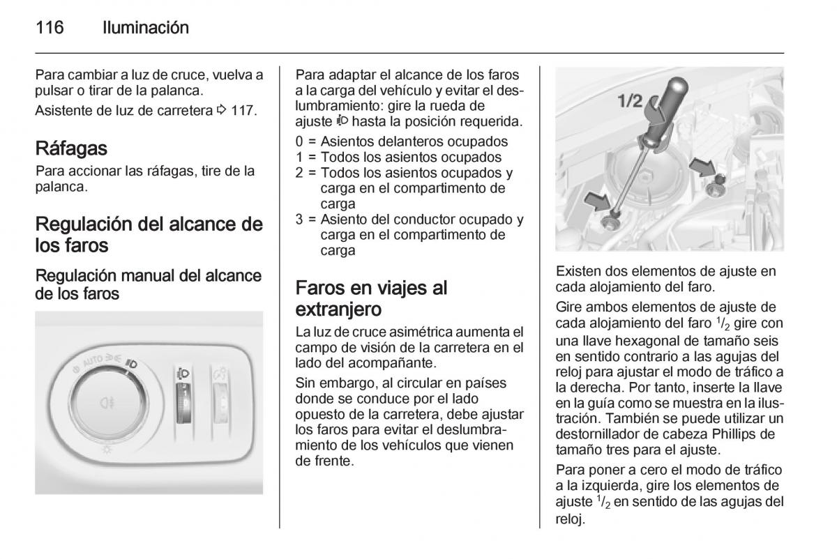 Opel Corsa E manual del propietario / page 118