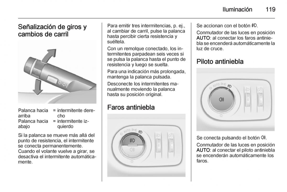 Opel Corsa E manual del propietario / page 121