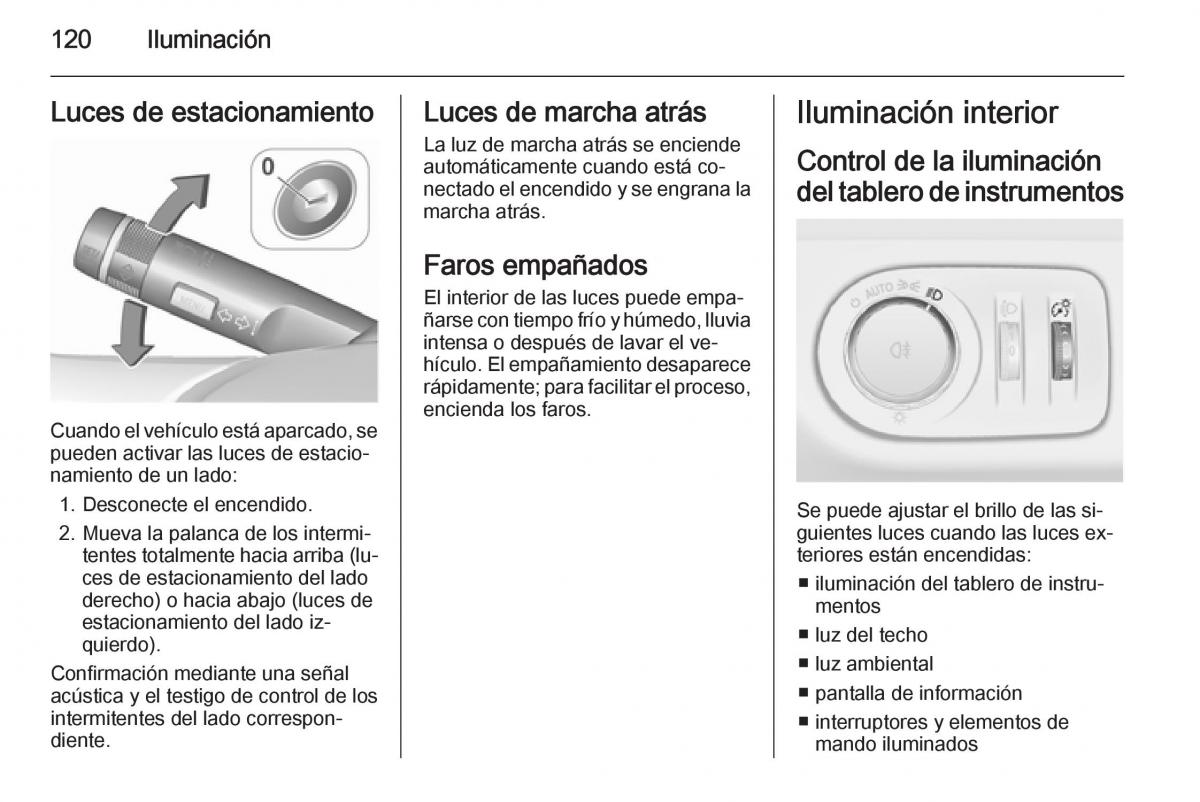 Opel Corsa E manual del propietario / page 122