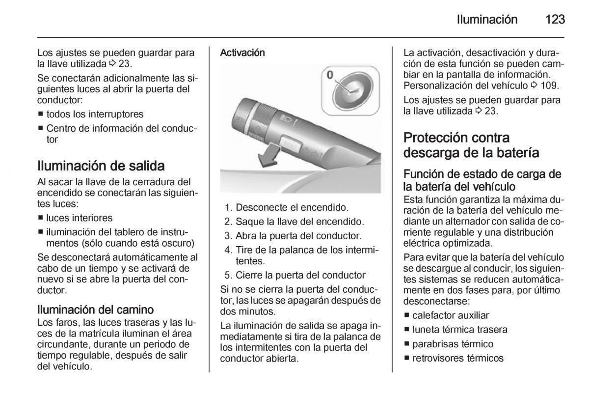 Opel Corsa E manual del propietario / page 125