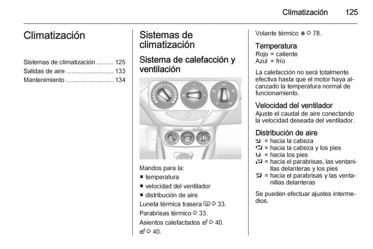 Opel Corsa E manual del propietario / page 127