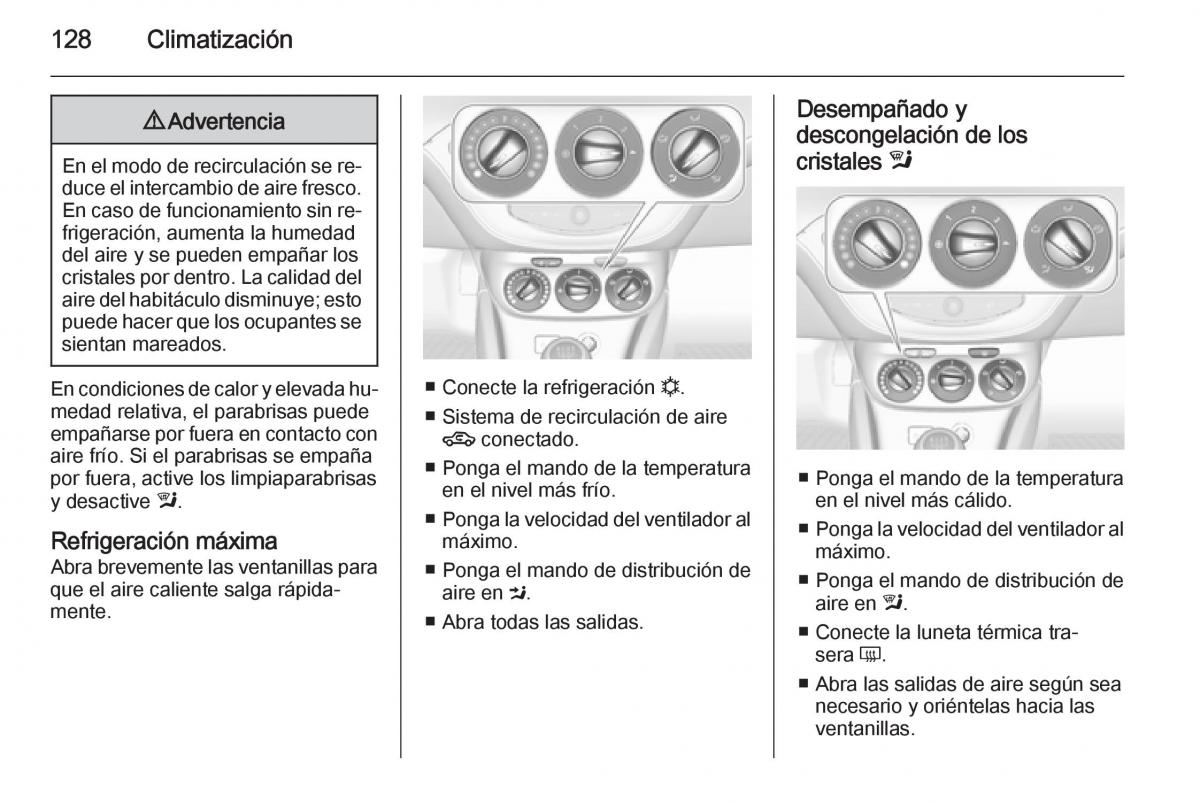 Opel Corsa E manual del propietario / page 130