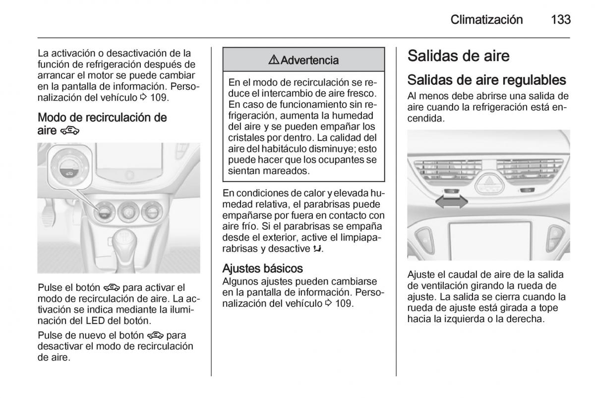 Opel Corsa E manual del propietario / page 135