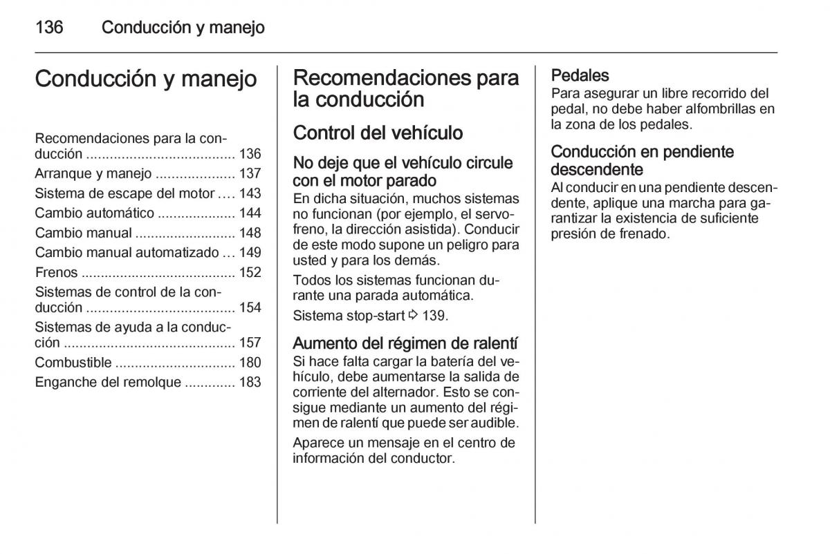 Opel Corsa E manual del propietario / page 138