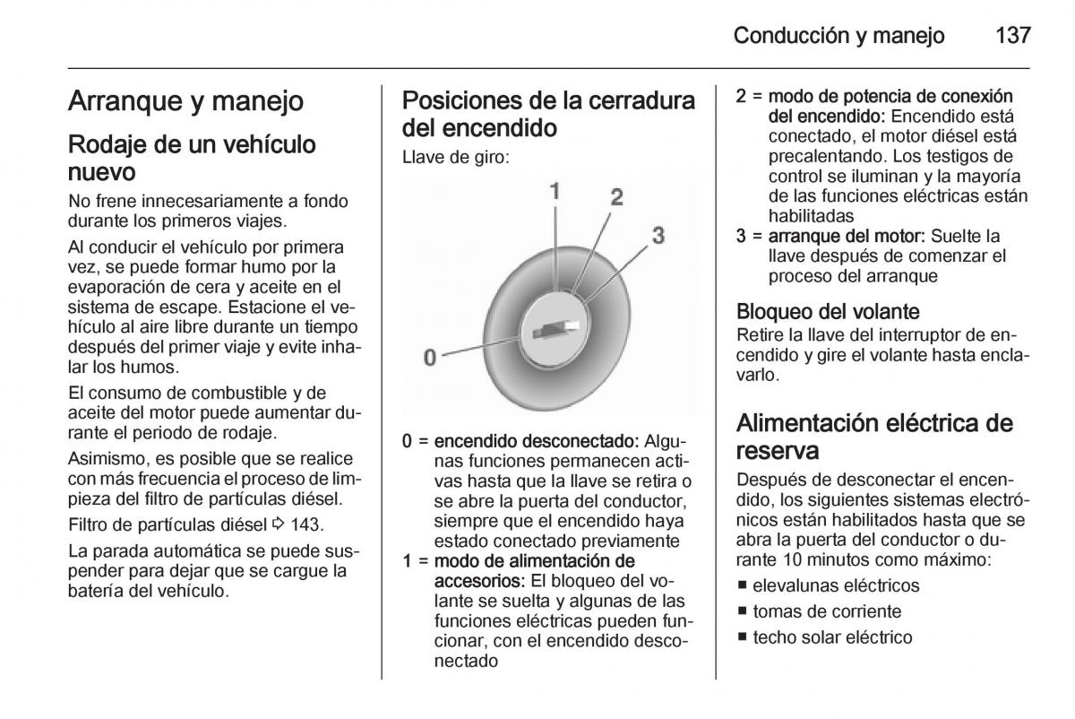 Opel Corsa E manual del propietario / page 139