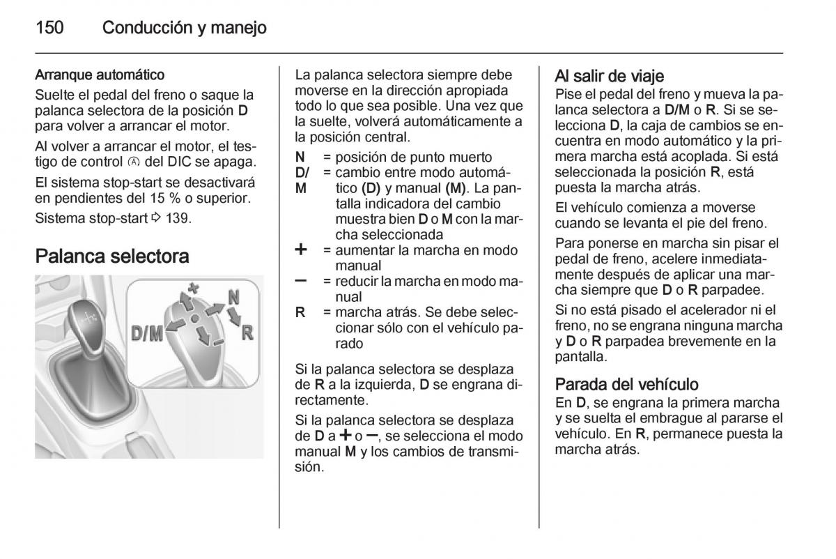 Opel Corsa E manual del propietario / page 152