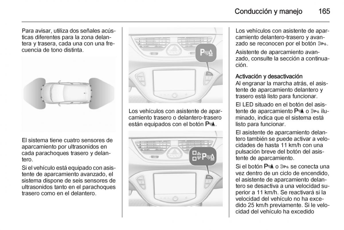 Opel Corsa E manual del propietario / page 167