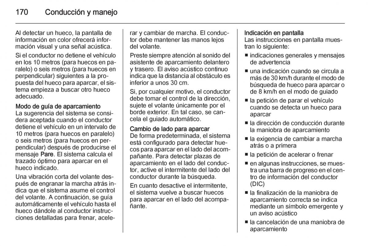 Opel Corsa E manual del propietario / page 172