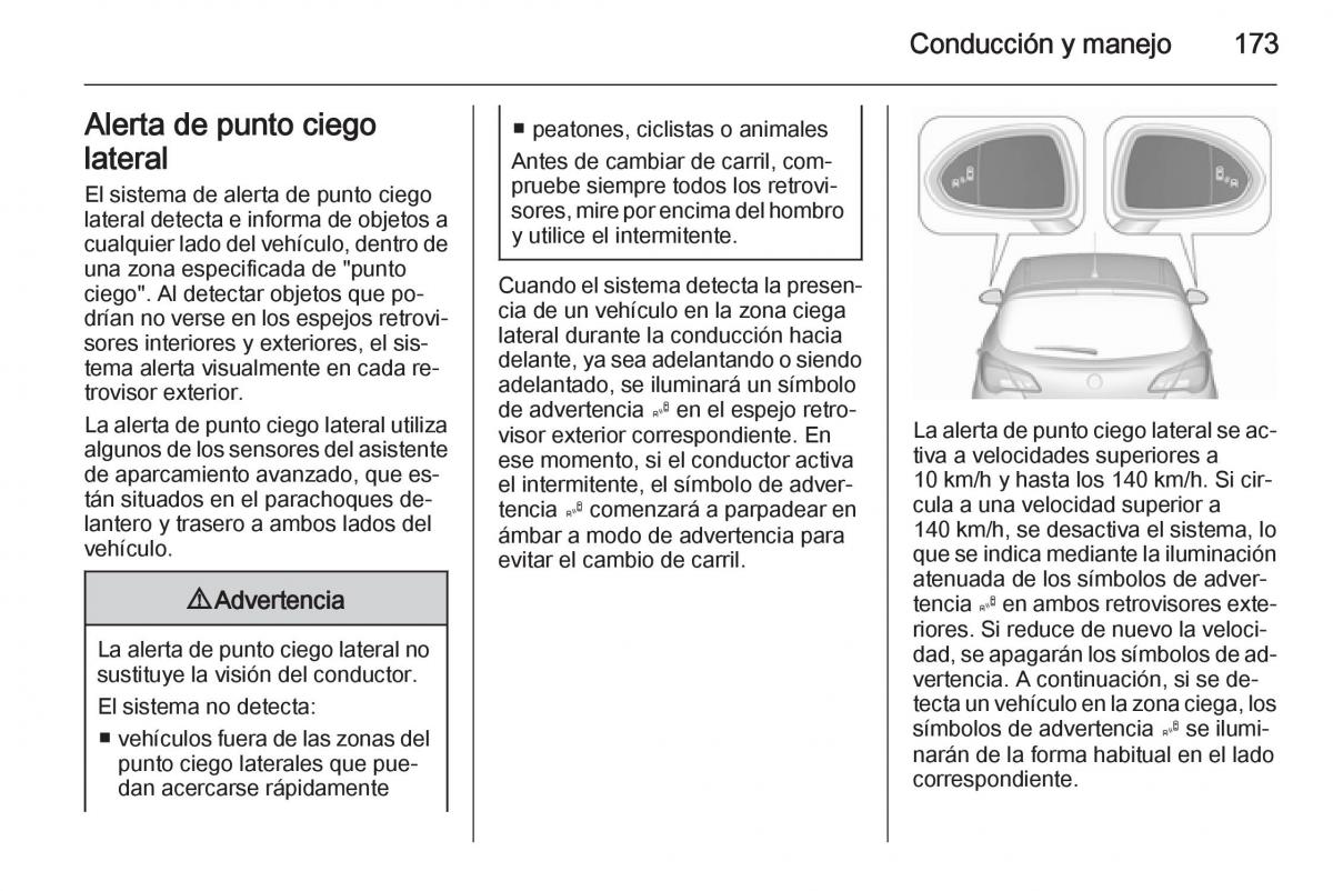 Opel Corsa E manual del propietario / page 175