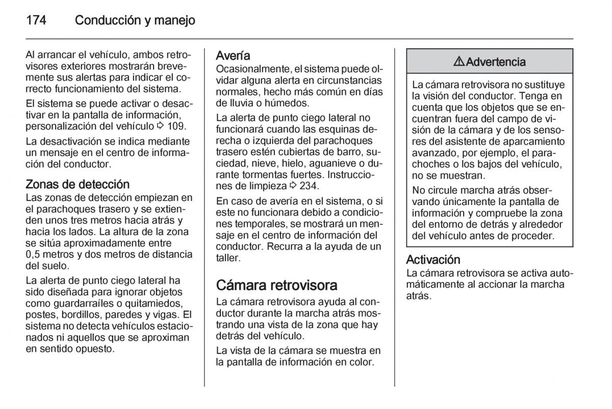 Opel Corsa E manual del propietario / page 176