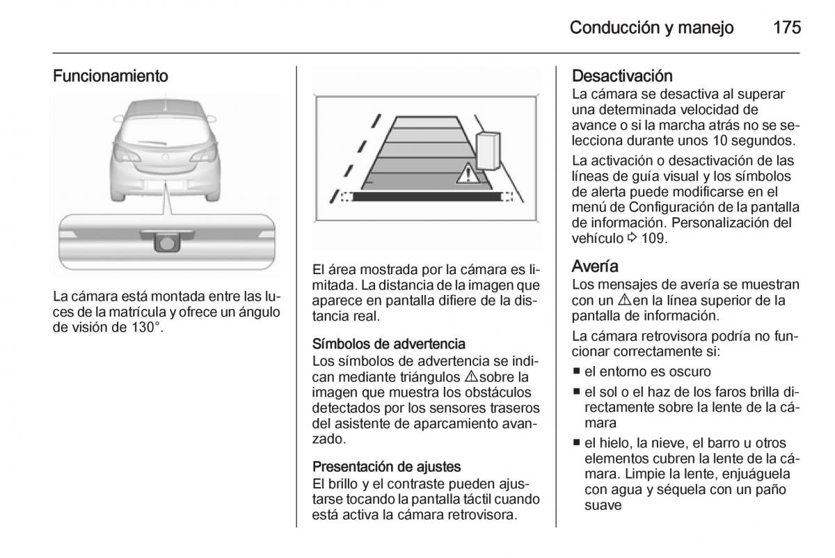 Opel Corsa E manual del propietario / page 177