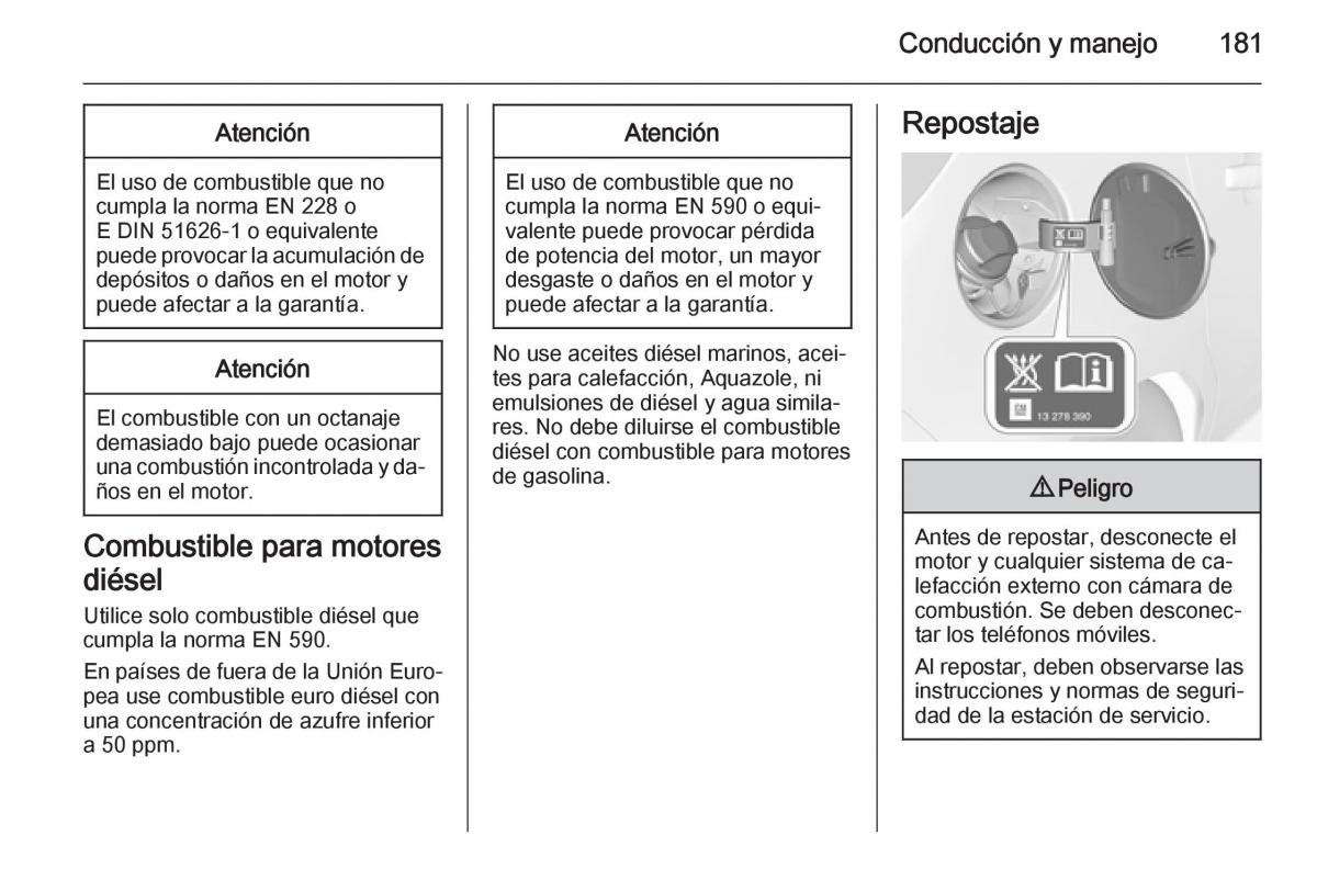 Opel Corsa E manual del propietario / page 183