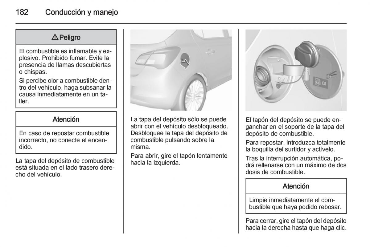 Opel Corsa E manual del propietario / page 184