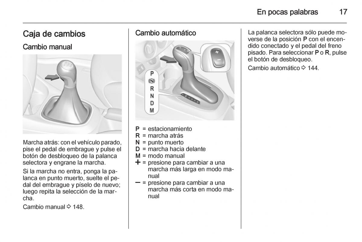 Opel Corsa E manual del propietario / page 19