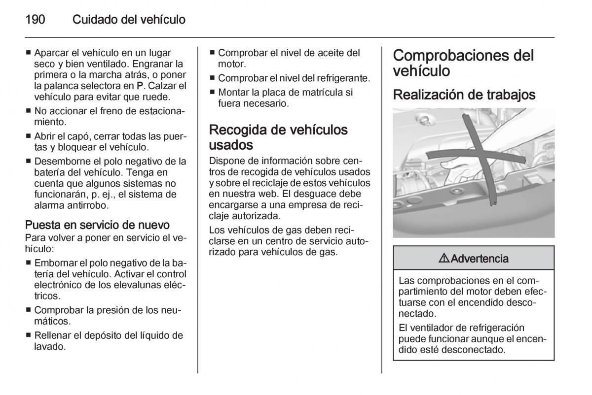 Opel Corsa E manual del propietario / page 192