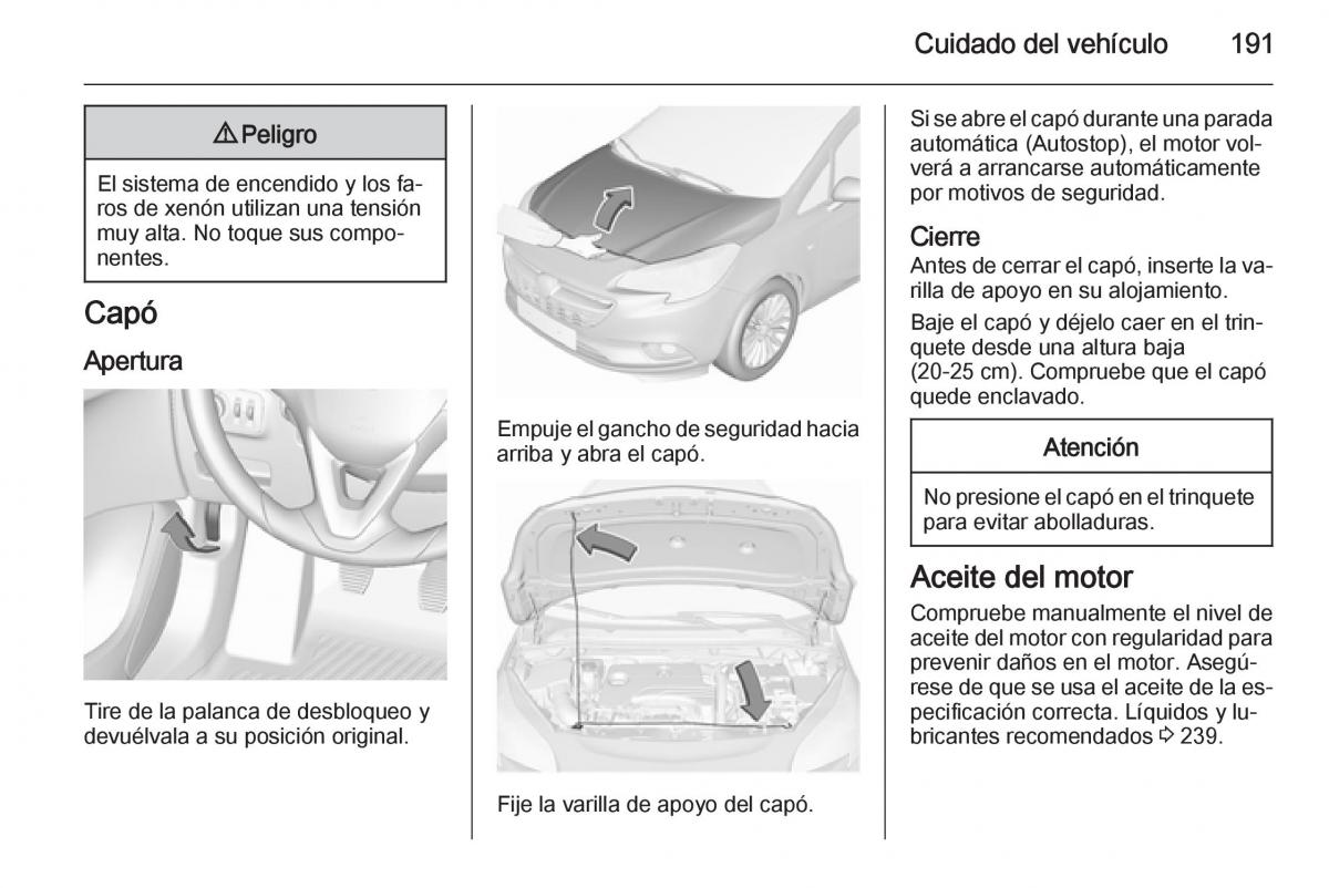 Opel Corsa E manual del propietario / page 193