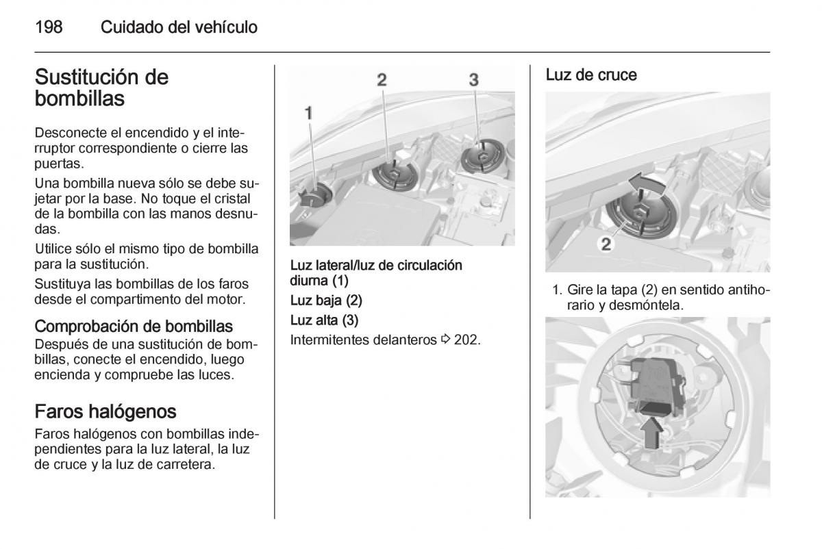 Opel Corsa E manual del propietario / page 200