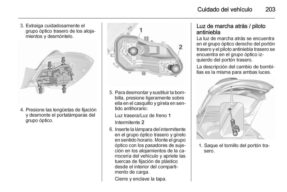 Opel Corsa E manual del propietario / page 205