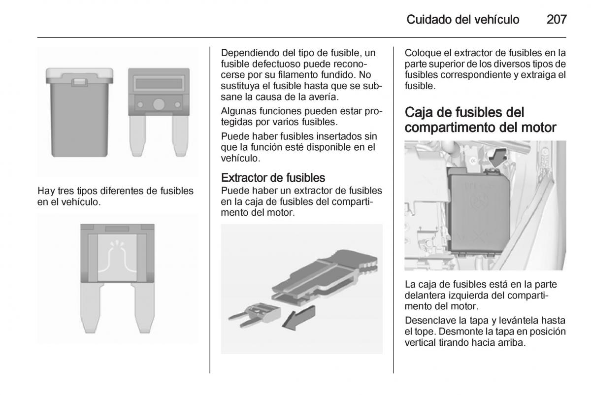 Opel Corsa E manual del propietario / page 209