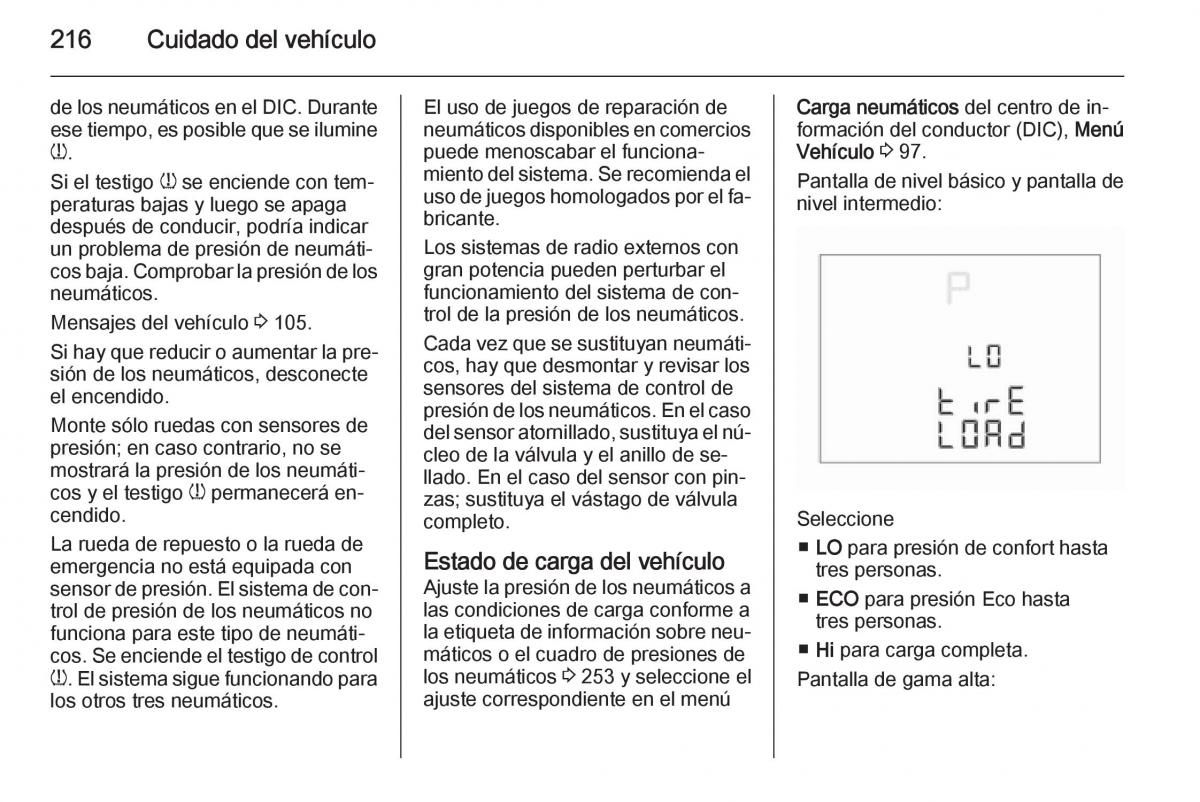 Opel Corsa E manual del propietario / page 218