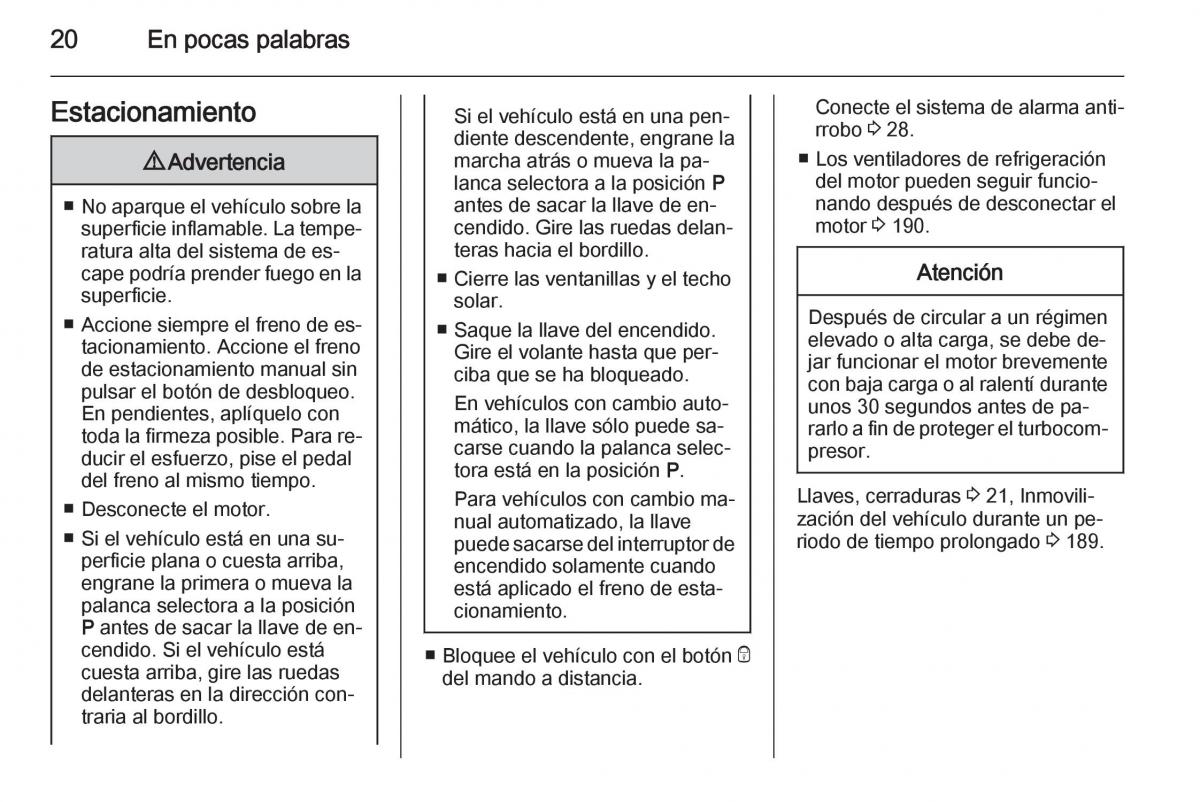 Opel Corsa E manual del propietario / page 22