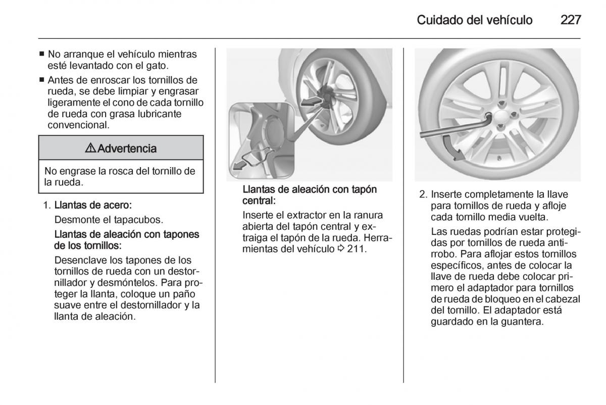 Opel Corsa E manual del propietario / page 229