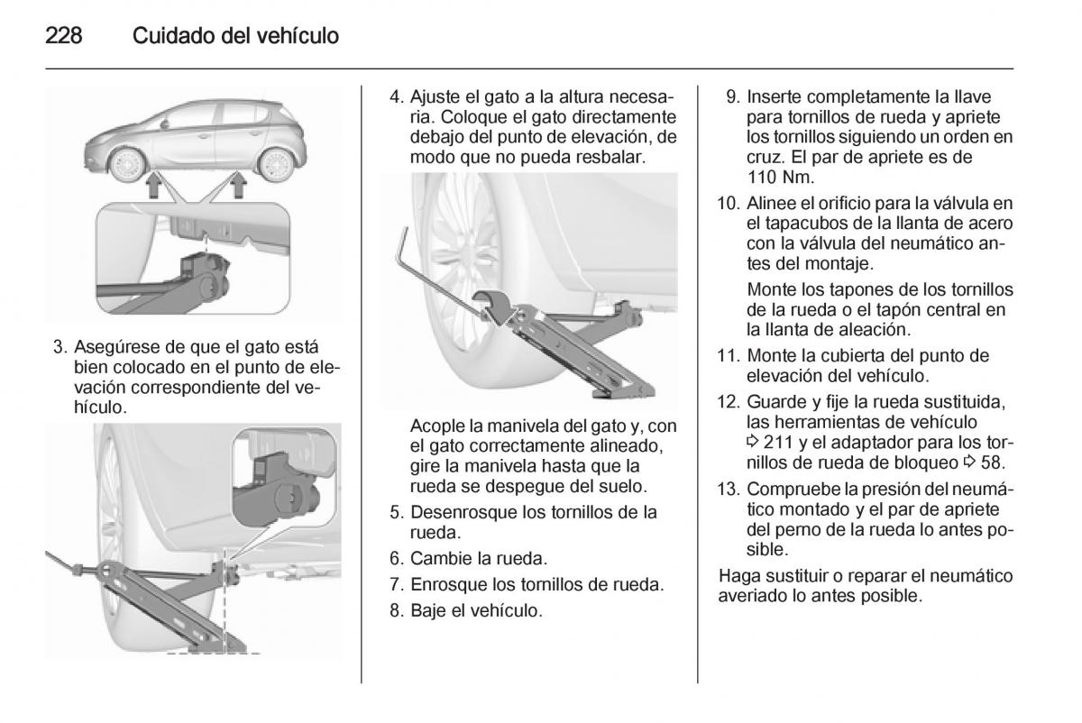 Opel Corsa E manual del propietario / page 230