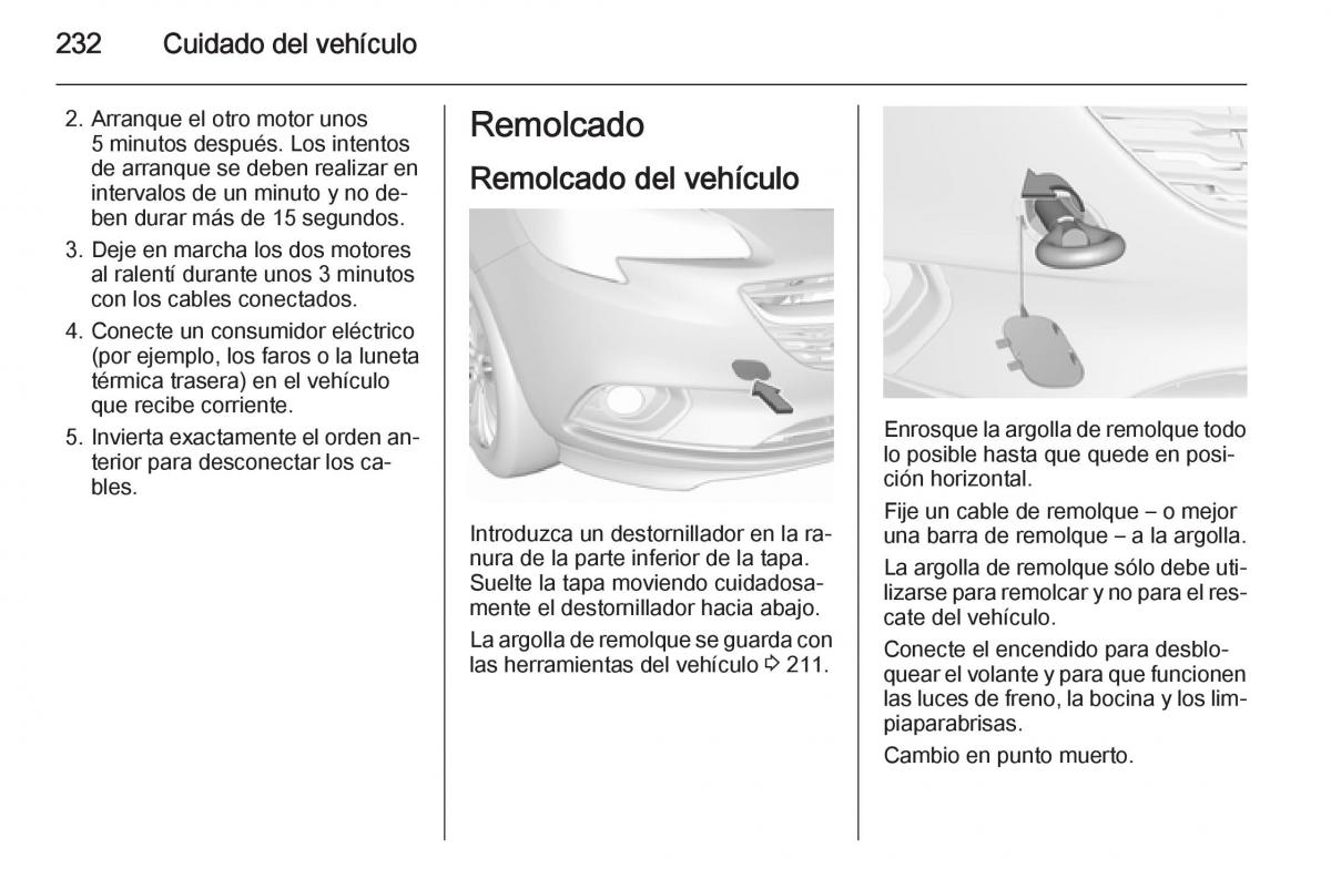 Opel Corsa E manual del propietario / page 234