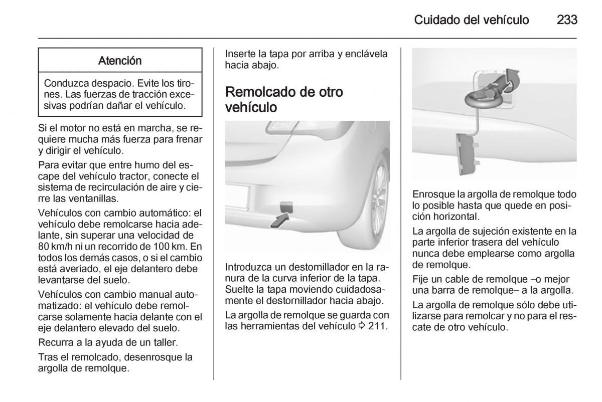 Opel Corsa E manual del propietario / page 235