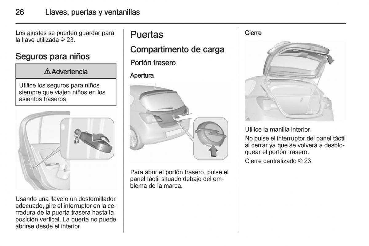 Opel Corsa E manual del propietario / page 28