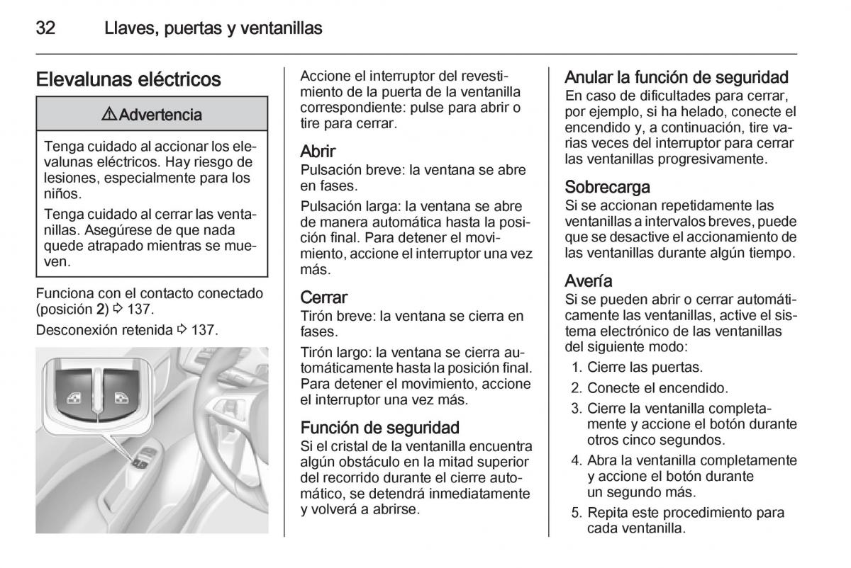 Opel Corsa E manual del propietario / page 34