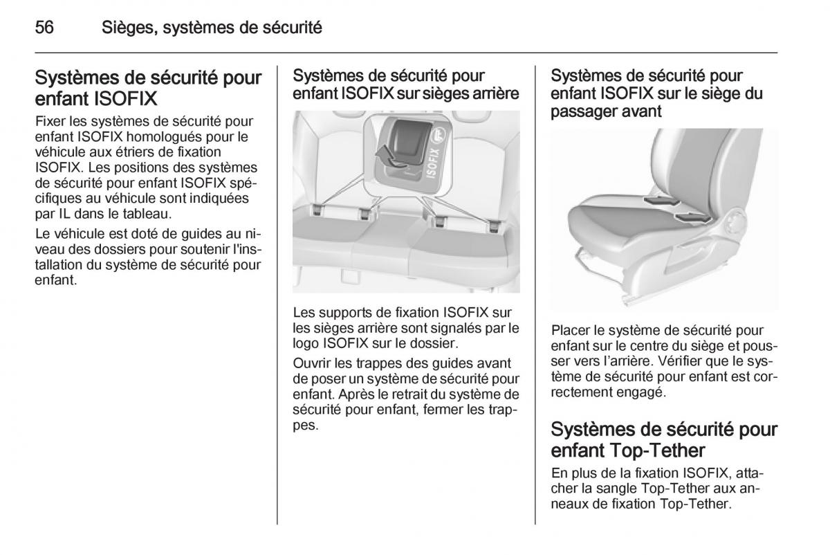 Opel Corsa E manuel du proprietaire / page 58