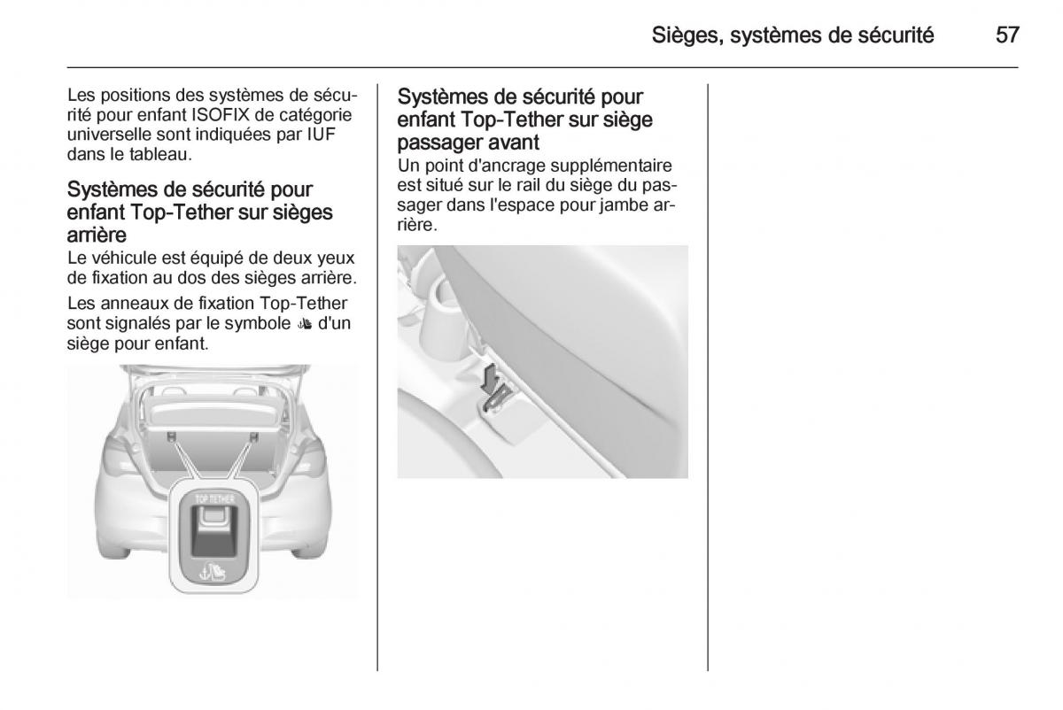 Opel Corsa E manuel du proprietaire / page 59