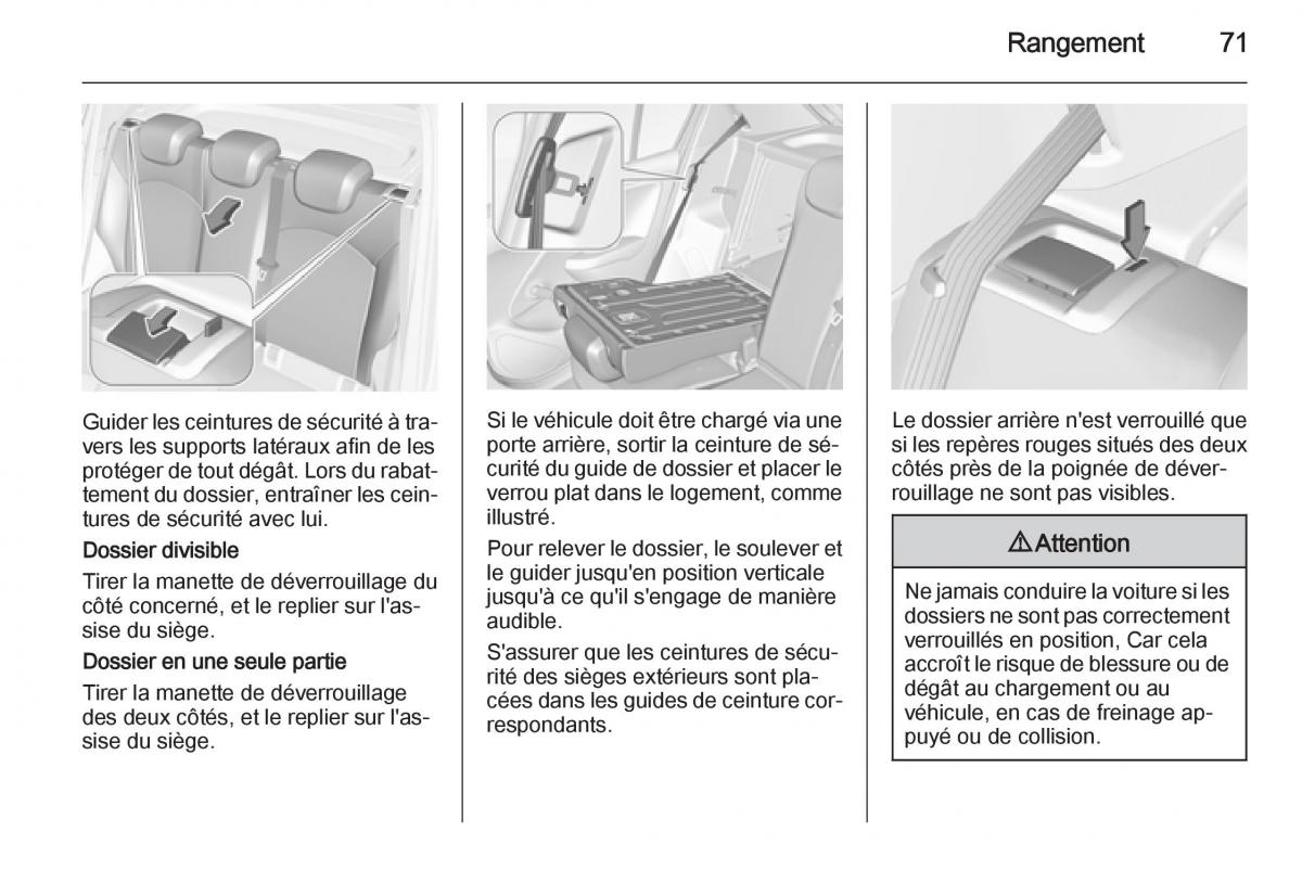 Opel Corsa E manuel du proprietaire / page 73