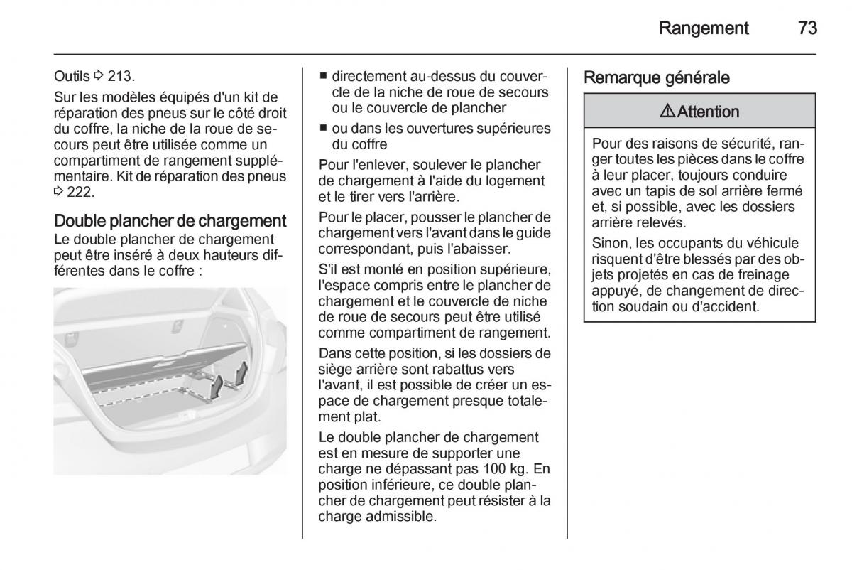 Opel Corsa E manuel du proprietaire / page 75