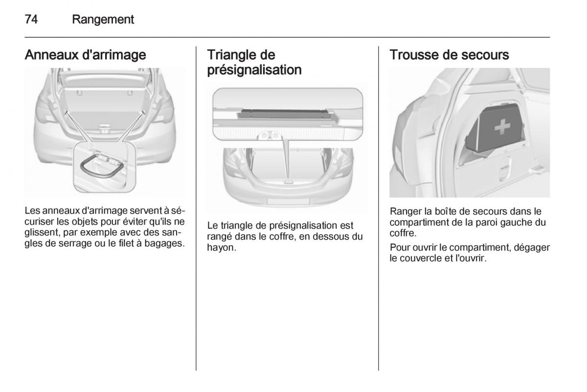 Opel Corsa E manuel du proprietaire / page 76