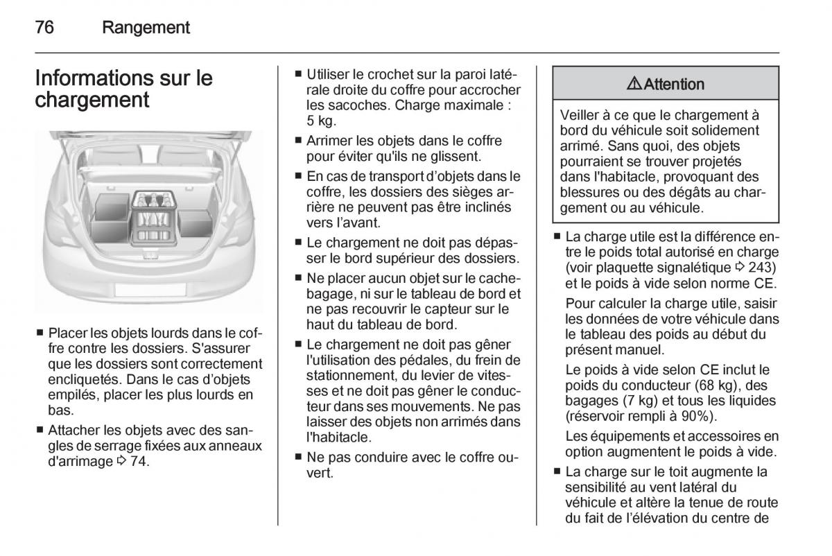 Opel Corsa E manuel du proprietaire / page 78