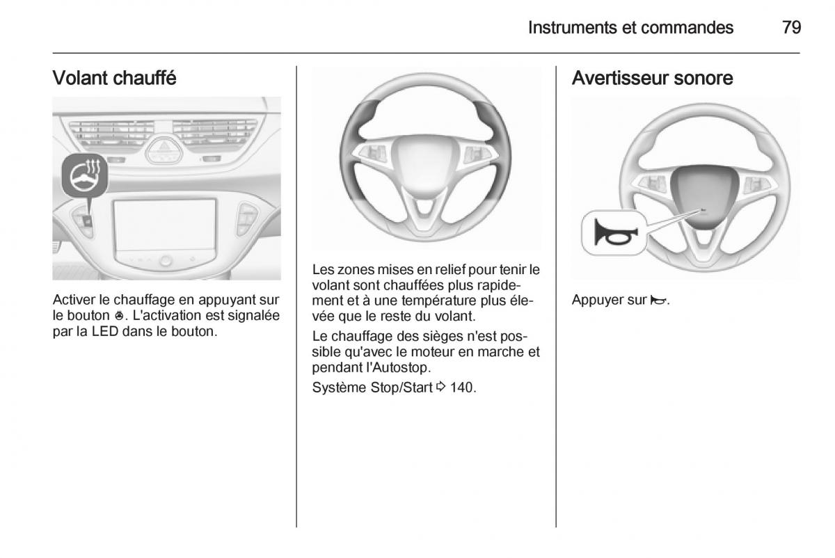 Opel Corsa E manuel du proprietaire / page 81