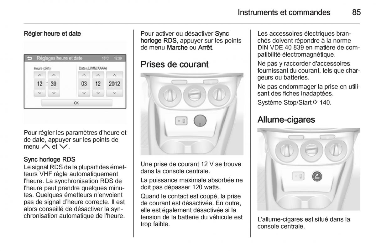 Opel Corsa E manuel du proprietaire / page 87