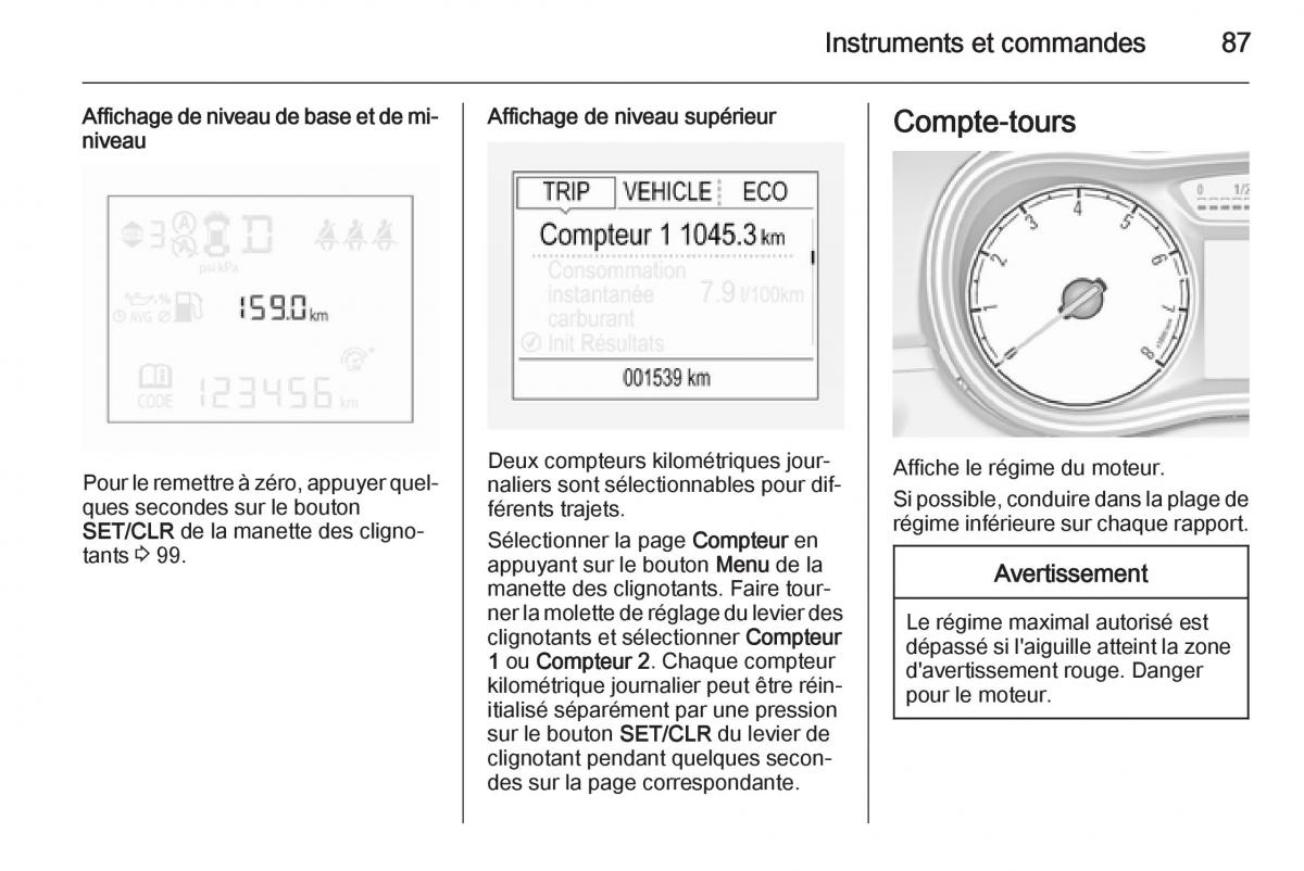 Opel Corsa E manuel du proprietaire / page 89