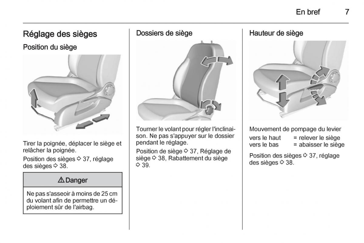 Opel Corsa E manuel du proprietaire / page 9